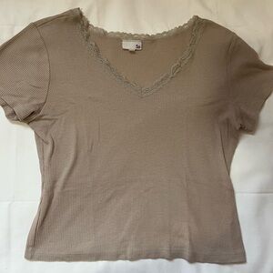 SO Tan Fitted Short Sleeve T-Shirt